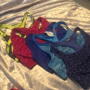 Sports bra assortment.